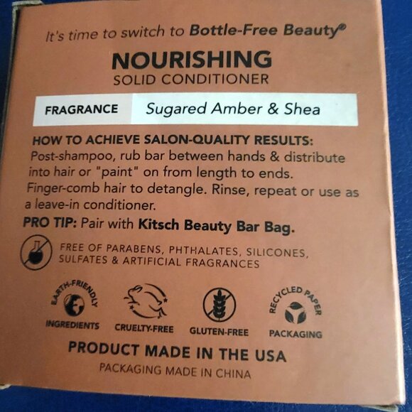 NWT 2-Pack Kitsch Solid Hair Castor Oil Shampoo and Conditioner Care Bars - Picture 8 of 10